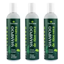  Kit 3 Shampoo Natural De Aloe Vera Livealoe 300ml