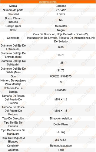 Caja Direccion Hidraulica Suburban 1500 2000 Al 2006 Foto 4