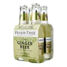 Agua Sin Alcohol Fever Tree Ginger Beer Paq 4 Bot C/u 200ml