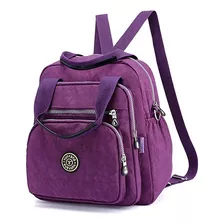 Bolsa Impermeable Dama Mochila Amplia Viaje 2 En 1 De Hombro