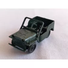 Brinquedo Antigo Mini Carrinho Jipe Jeep Em Plástico Verde