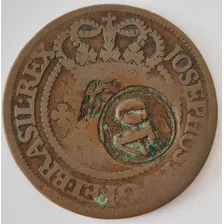 Brasil Moeda Xl Réis 1762 B Carimbos Escudete E Geral