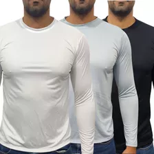 Kit 3 Camisa Uv Plus Size Térmica Proteção Solar Dry Fit