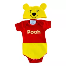 Body Roupa Bebê Personagem Urso Ursinho Mesversário Pooh 