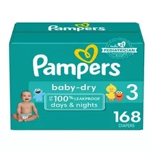 168 Pañales Pampers Baby Dry T3 Tamaño 3