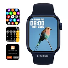 Reloj Inteligente Watch 8 Max 1.85 Bluetooth Nfc Azul