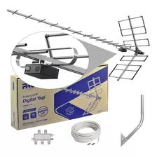 Antena Digital Uhf Boca De Jacare Mastro Divisor Cabo