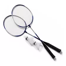 Kit 2 Raquetes Badminton Petecas E Bolsa