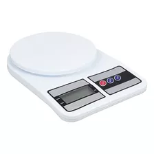 Balanza Pesa Digital Para Cocina Comercio 0 A 10 Kg Color Blanco