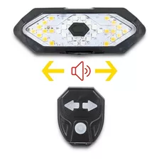 Luces Direccionales Bicicleta Led Recargables Control Remoto Color Negro