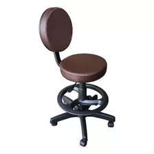 Cadeira Mocho Giratório Com Aro Café Facto For-ty