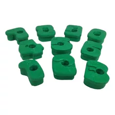 Kit 10 Agarras Para Escalada Números Tam G Verde