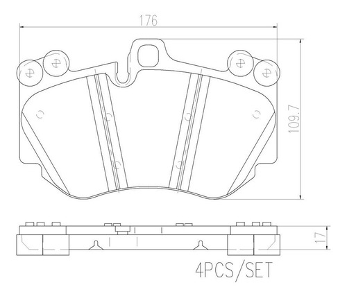 Set-4 Balatas Ceramica Delanteras Cayenne 4.5l V8 2006 Foto 2