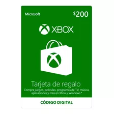 Microsoft Tarjeta Regalo Xbox $200 Pesos (código Digital)