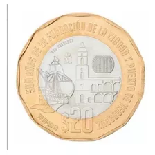 Moneda 20 De 500 Años Fundacion De Veracruz 