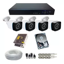 Kit 4 Câmeras Vigilância 1.0 Megapixel Dvr 8 Canais P2p App