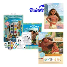 Kit Livro Para Colorir Infantil Leitura Desenho Pintura Atividades Diversão Entretenimento Super Color Aquarela Tatuagens Temporarias Personagnes Disney