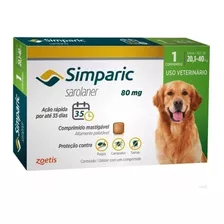 Simparica 80 Mg Para Perro De 20 - 40 Kg 1 Tableta