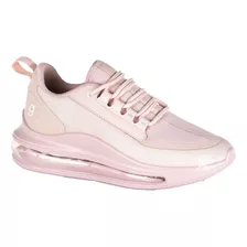 Zapatilla Mujer Camara Aire Deportiva Rosa Alta Gummi Moon