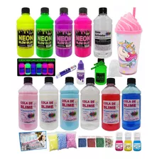 Kit Para Fazer Slime Completo Super Neon Novidade