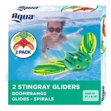 Aqua Mini Stingray Gliders - Paquete De 2 Juguetes De Piscin