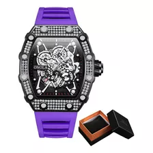 Reloj Luminoso De Cuarzo Onola Diamond Skeleton