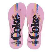 Chinelas Ojotas Mujer Coca Cola Coke Bands -relax - Salas