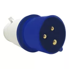 Plugue Macho Industrial 3p E 16a 220v Azul Similar Steck