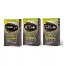 Pack X3just For Men Control Gx Shampoo Desvanecedor De Canas