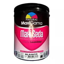 Pintura Maxigama Brillo De Seda Blanco Galon 100% Lavable