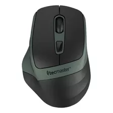 Mouse Tecmaster Dual Bluetooth Recargable Inalámbrico Verde Color Negro