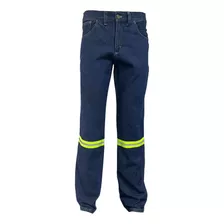 Pantalon De Trabajo De Jeans Con Reflex Talles Especiales