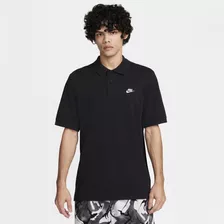 Polo Para Hombre Manga Corta Nike Club Negro