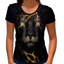 Camiseta Baby Look Feminina Leão Raios Bíblico Judá