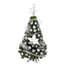 Árbol De Navidad Canadian 1,20 C Kit Lujo 31 Pzas - Sheshu Color Plata