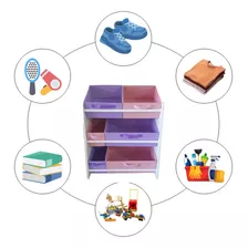 Organizador Brinquedos Quarto Infantil Porta Livros Objetos