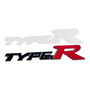 Emblema Type R Honda Civic Metal - Negro / Rojo