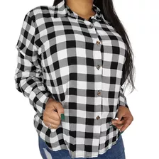 Camiseta Xadrez Moda Feminina Plus Size Tamanhos Grandes