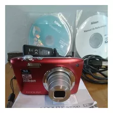  Nikon Coolpix S S2700 Compacta Cor Vermelho 