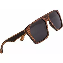 Woodies Gafas De Sol Estilo Aviador Polarizadas De Madera De