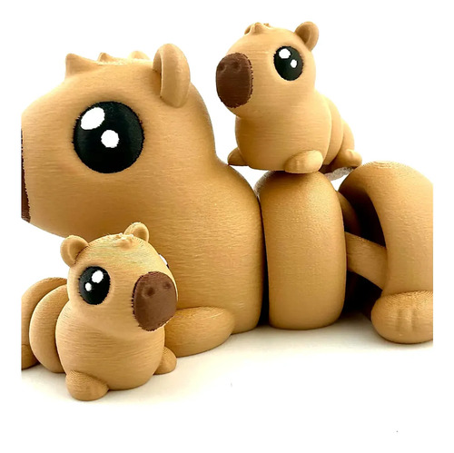 Juguete Capibara Flexible Articulado Modelo Animal Piezas