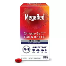 Aceite De Pescado Megared + Aceite De Krill 900 Mg Suplement