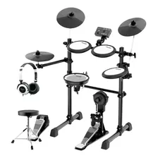 Bateria Eletrônica Electronic Drum Bass Liverpool Kit Banco 