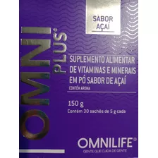 Omniplus -- Sabor Açaí. Cx. De 150 G. E 30 Sachês De 5g.