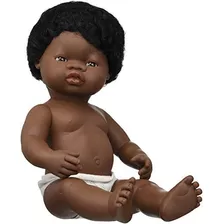 Miniland 15 Anatomically Correct Baby Doll African Boy