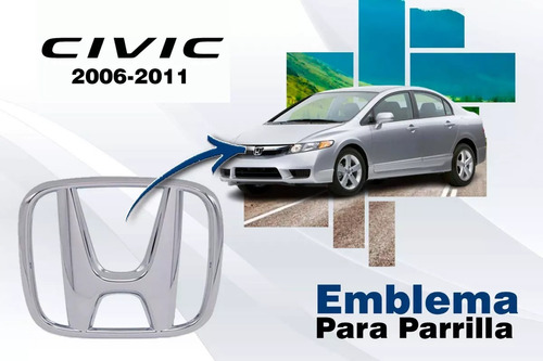 Emblema Parrilla Para Honda Civic 2006-2015 Foto 6