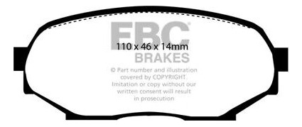 Ebc For 90-93 Geo Storm 1.6 Redstuff Front Brake Pads Ccn Foto 3