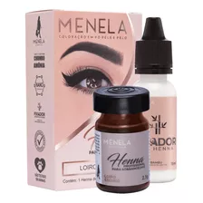 Kit Henna Profissional Sobrancelhas Menela 2,5g Loiro Escuro