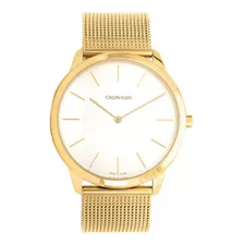 Relógio Masculino Calvin Klein Minimal Aço Dourado K3m2t526