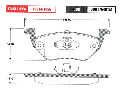 Balatas Trw Traseras Ford Escape 2008 A 2010 Hybrid Foto 2